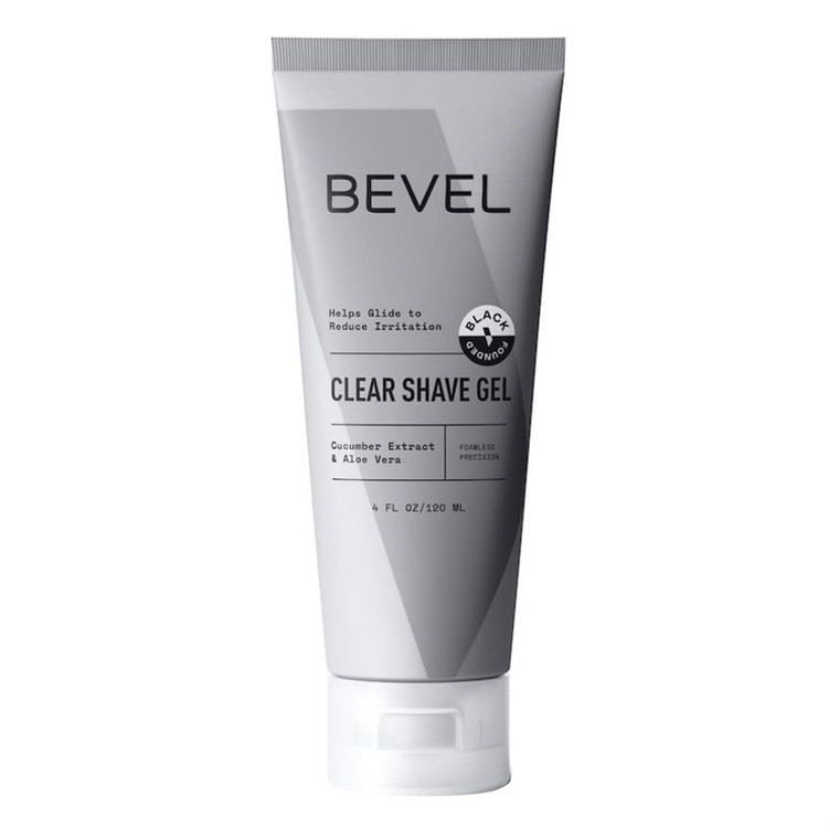 Bevel Clear Shave Gel Aloe Vera & Cucumber Soothing Formula, 4 Oz