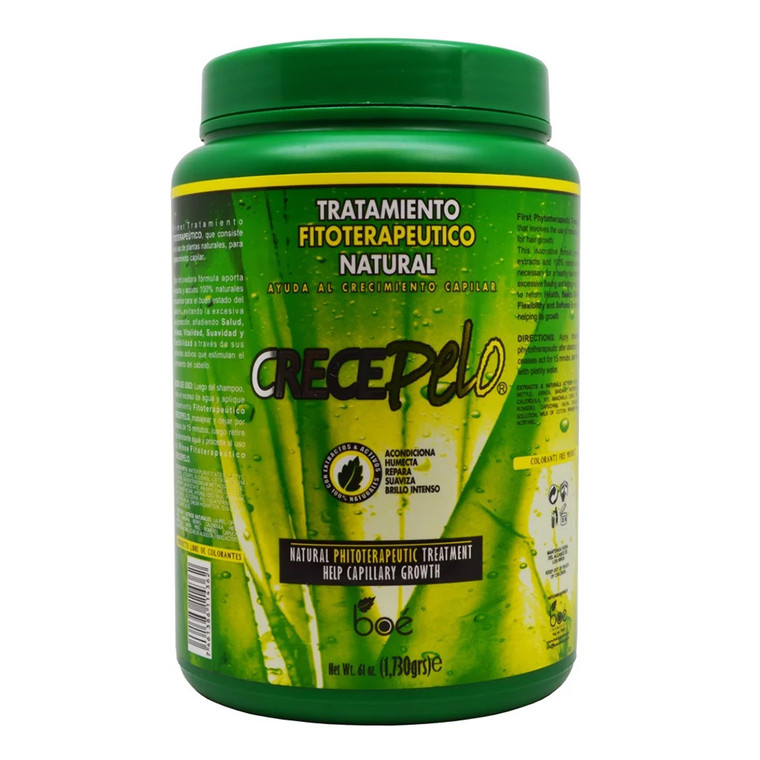 Boe Crece Pelo Phytotherapeutic Hair Treatment, Natural Hair Growth, 61 Oz