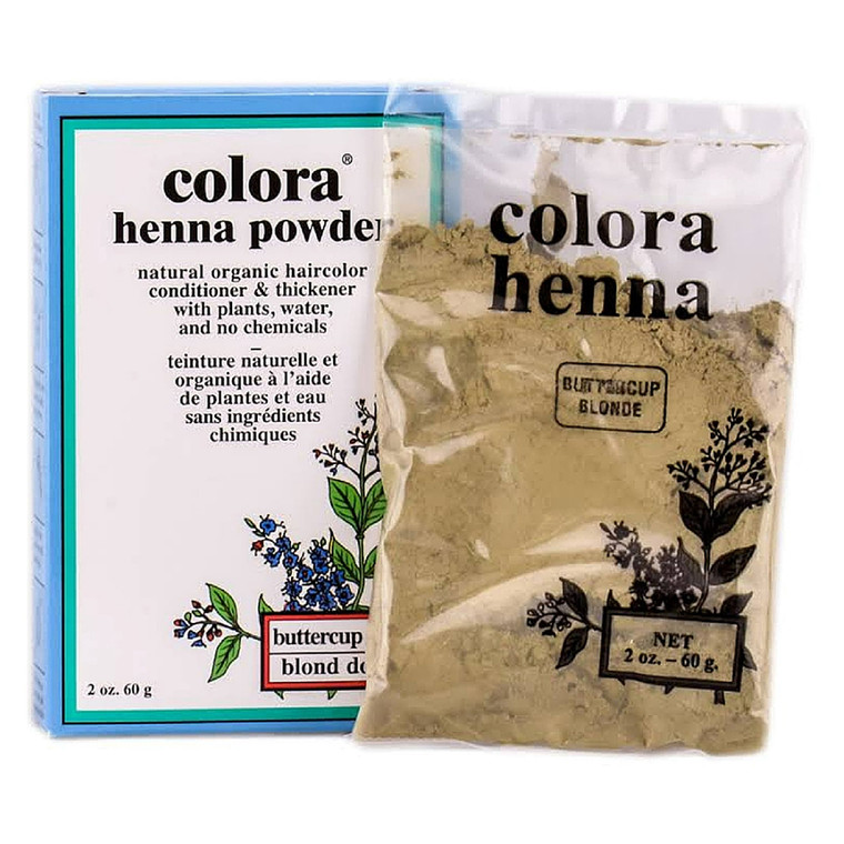 Colora Henna Powder Hair Color Buttercup Blonde, 2 Oz