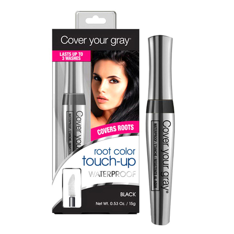 Cover Your Gray Waterproof Root Color Touch Up (Black), 1 Ea