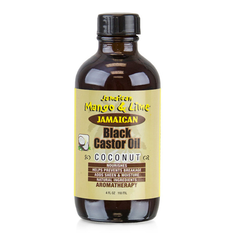 Jamaican Mango Black Castor Oil, Coconut Infused & Strengthening, 4 Oz