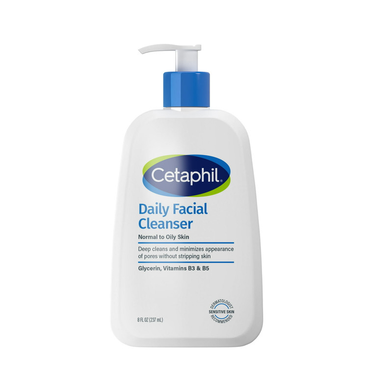 Cetaphil Daily Facial Cleanser 8Oz Normal To Oily Skin.