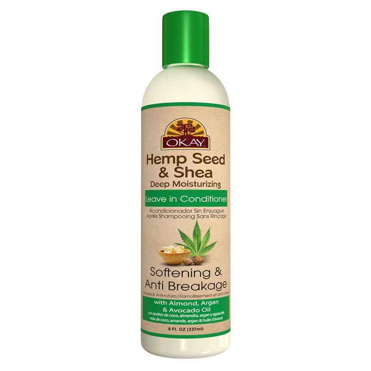 Okay Hemp Seed & Shea Deep Moisturizing Leave-In Conditioner, 8 Oz