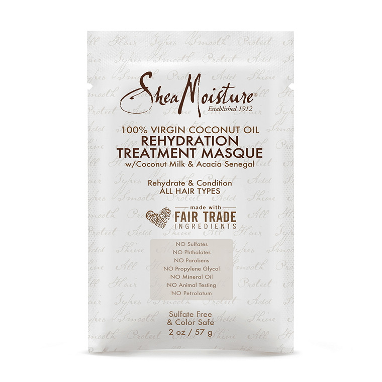 Shea Moisture Virgin Coconut Oil Hair Masque Packette for Deep Conditioning, 2 Oz