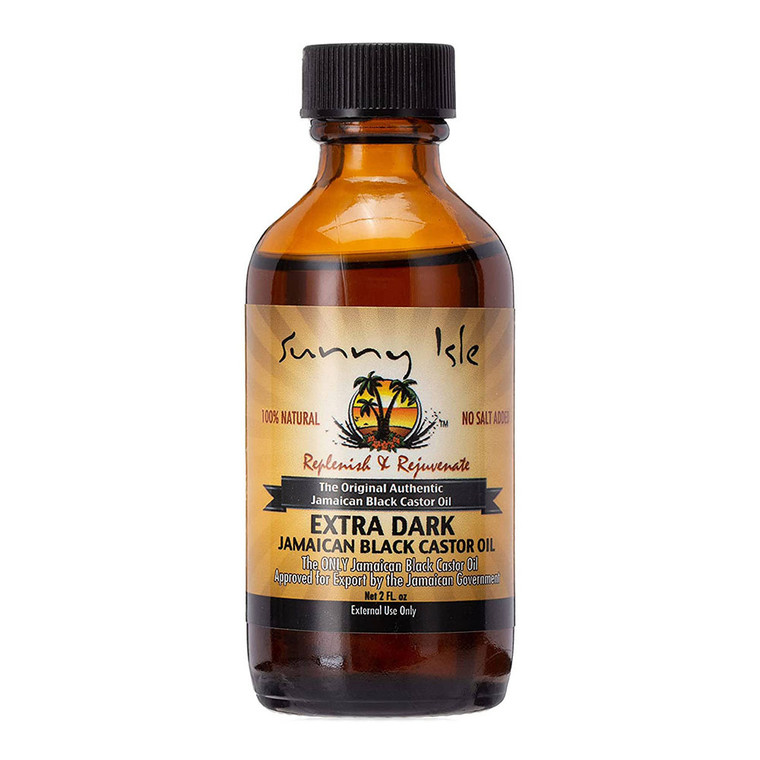 Sunny Isle Extra Dark Jamaican Black Castor Oil for Deep Nourishment, 2 Oz