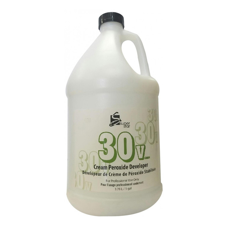 Super Star 30 Volume Salon Hair Creme Developer for Hair Color & Bleaching, 128 Oz