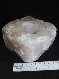 Rose Quartz Tea Light Holder