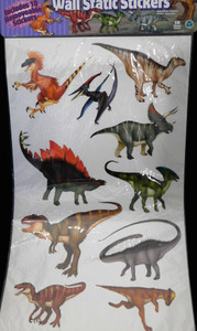 Dinosaur wall static stickers