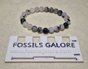 Tourmalinated Quartz Bead Bracelet