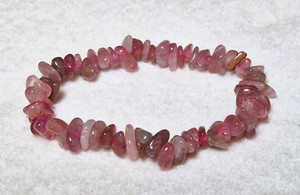 Lavender Rose Quartz Chip Bracelet
