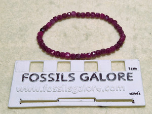 Ruby Faceted Small Bead Bracelet