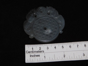 Grey Jade Dragon Carving