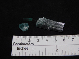 Blue tourmaline crystals
