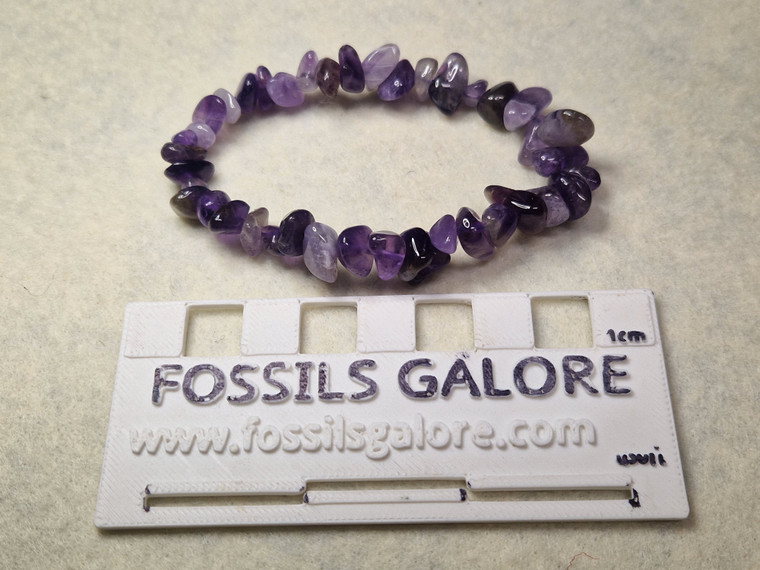 Amethyst chip bracelet