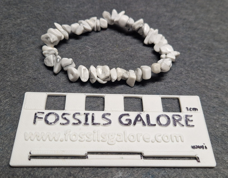 White Howlite chip bracelet