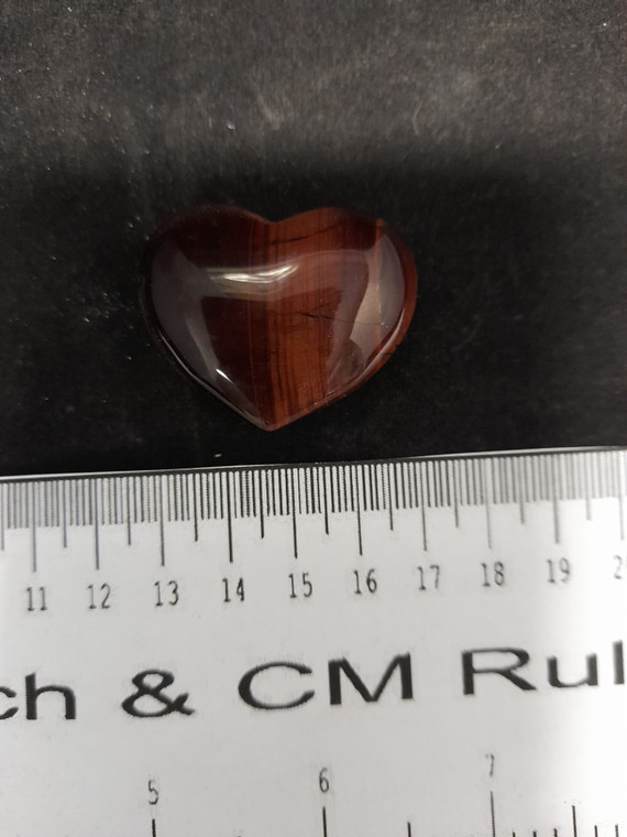 Small Red Tigers Eye  Hearts