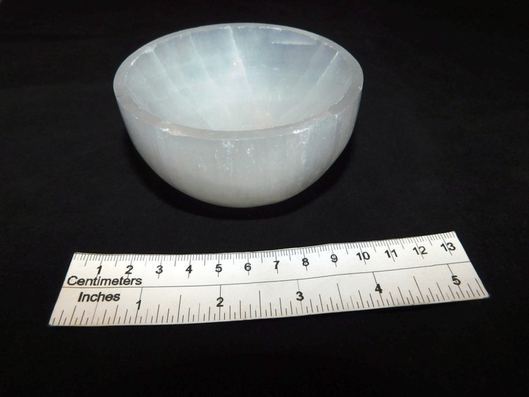 Small Round Selenite Bowl