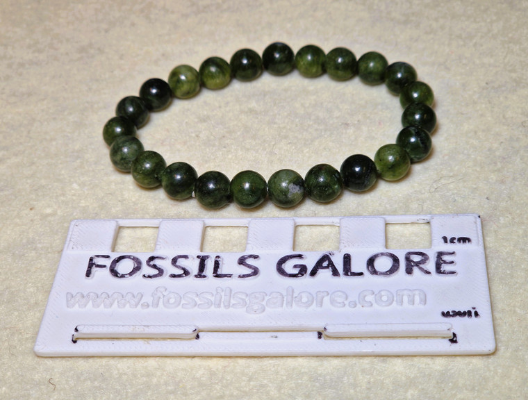 Nephrite Jade Bead Bracelet