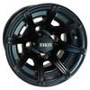 Red Hawk 10 Golf Cart Wheel, 8 Spoke Matte Black Rim and Center Cap, 10x7 ET-22