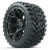 Nivel 15 MadJax Flow Form Evolution Matte Black Wheels with GTW Nomad Off Road Tires, Set of 4