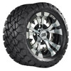 Nivel 10 GTW Vampire Black and Machined Wheels with 22 Timberwolf Mud Tires - Set of 4