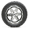 Nivel 14 GTW Dominator Black and Machined Wheels with 22 Timberwolf Mud Tires - Set of 4