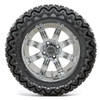 Nivel 14 GTW Tempest Chrome Wheels with 23 Predator A/T Tires - Set of 4