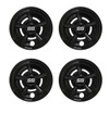 8" SS Glossy Black Golf Cart Wheel Cover/Hub Cap (Set Of 4)