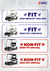 EZGO TXT Golf Cart Tinted Foldable Windshield (1994-2013)