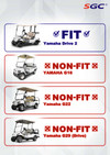 Yamaha Drive2 Golf Cart Tinted Foldable Windshield