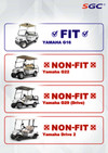 Yamaha G14-G19 Golf Cart Tinted Foldable Windshield
