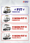 Yamaha G22 Golf Cart Tinted Foldable Windshield