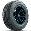 Set of (4) 12 in GTW Spyder Wheels with 215/50-R12 Fusion S/R Street Tires