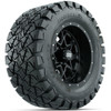 Set of (4) 12 in GTW Vortex Wheels with 22x11-12 Sahara Classic All-Terrain Tires