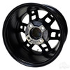 RHOX Golf Cart Wheel RX390, Machined Gloss Black, 12x7 ET-25
