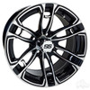 RHOX Golf Cart Wheel RX397, Machined Gloss Black, 14x7 ET-25