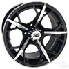 RHOX Golf Cart Wheel RX400, Machined Gloss Black, 14x7 ET-25 RHOX Golf Cart Wheel RX400, Machined Gloss Black, 14x7 ET-25