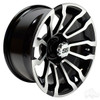 RHOX Golf Cart Wheel RX402, Machined Gloss Black, 14x7 ET-25