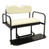 EZGO RXV Golf Cart Rear Flip Seat Kit with Steel Frame | Compatible with 2008 and Newer EZGO RXV Models (Oyster)