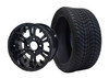 SGC 14″ Vampire Glossy Black Wheel – Aluminum Alloy / STEELENG 205/30-14 Low Profile Tire DOT approved (SET of 4)