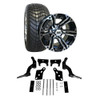 RHOX Club Car Precedent Golf Cart Street Tire/Wheel and 3 Lift Kit Bundle