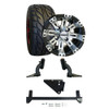 RHOX Yamaha DRIVE/DRIVE2 Electric Golf Cart Street Tire/Wheel and 3 Lift Kit Bundle