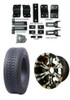 Steeleng Steeleng Yamaha Golf Cart Low Profile Tire/Wheel Combo and 4 Block Lift Kit Bundle