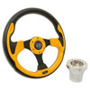 Club Car DS Golf Cart Rally Steering Wheel Kit - 12.5" (1982+)