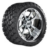 Nivel 10 GTW Storm Trooper Black and Machined Wheels with 22 Timberwolf Mud Tires - Set of 4
