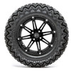 Nivel 14 GTW Element Matte Black Wheels with 23 Predator A/T Tires - Set of 4