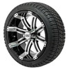 Nivel 14 GTW Tempest Black and Machined Wheels with 18 Fusion DOT Street Tires - Set of 4