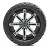 Nivel 14 GTW Tempest Black and Machined Wheels with 22 Timberwolf Mud Tires - Set of 4