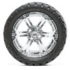 Nivel 14 GTW Specter Chrome Wheels with 22 Timberwolf Mud Tires - Set of 4