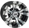 14" GTW Vampire Machined & Black Golf Cart Wheel 